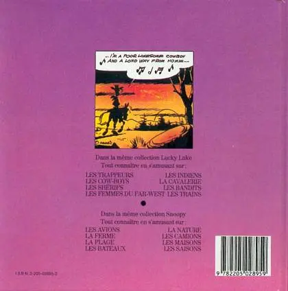 Verso de l'album Lucky Luke Tout connaître en s'amusant sur : Les femmes du far west
