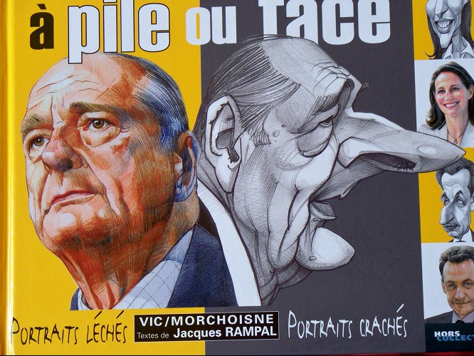 Couverture de l'album Les Politiques à pile ou face Portraits léchés portraits crachés