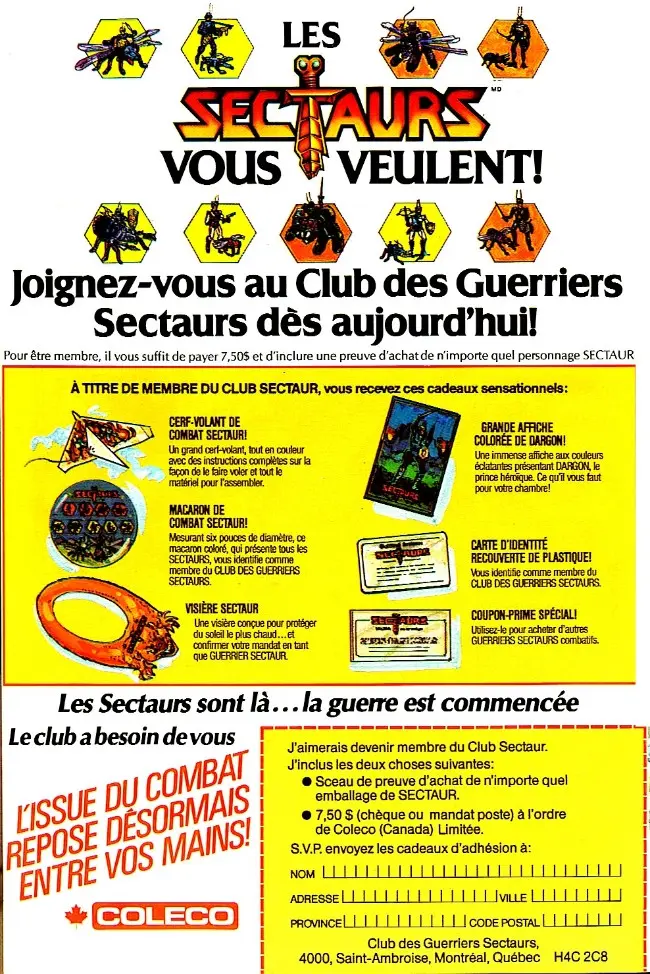 Verso de l'album Les Sectaurs N° 2