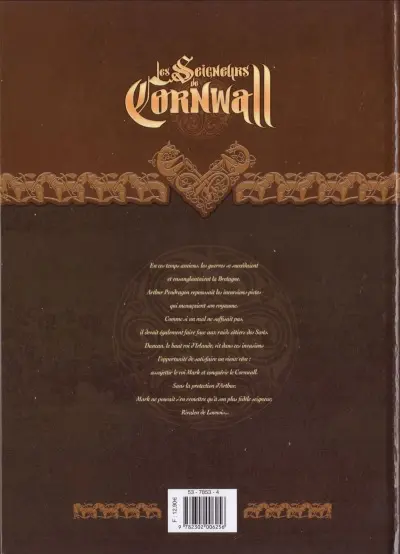 Verso de l'album Les seigneurs de Cornwall Tome 1 Le sang du Loonois