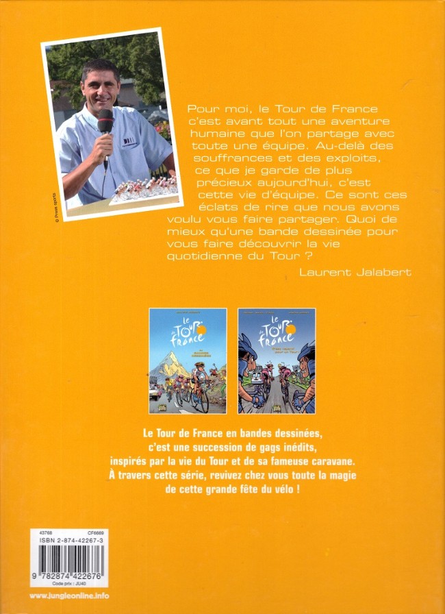 Verso de l'album Le Tour de France en bandes dessinées Tome 2 C'est reparti pour un Tour !