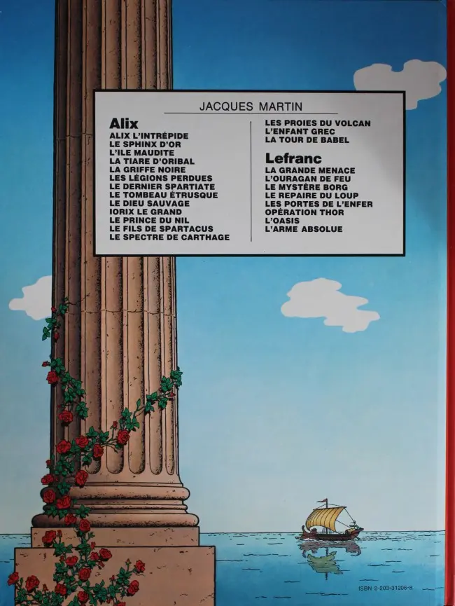 Verso de l'album Alix Tome 3 L'Île maudite