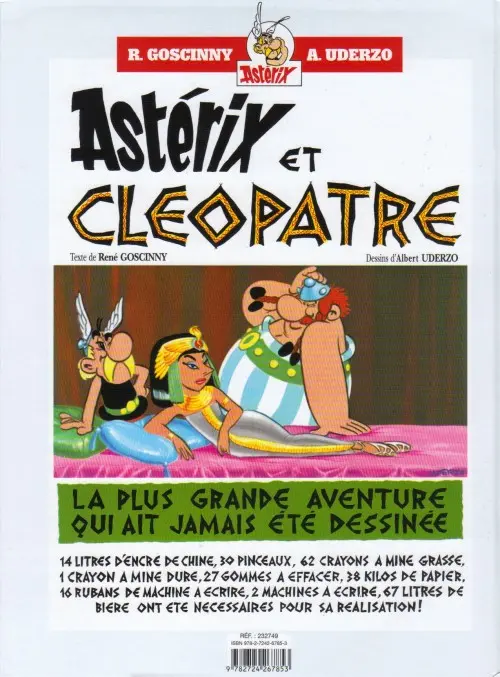 Verso de l'album Astérix Tomes 5 et 6 Le tour de Gaule d'Astérix / Astérix et Cléopâtre