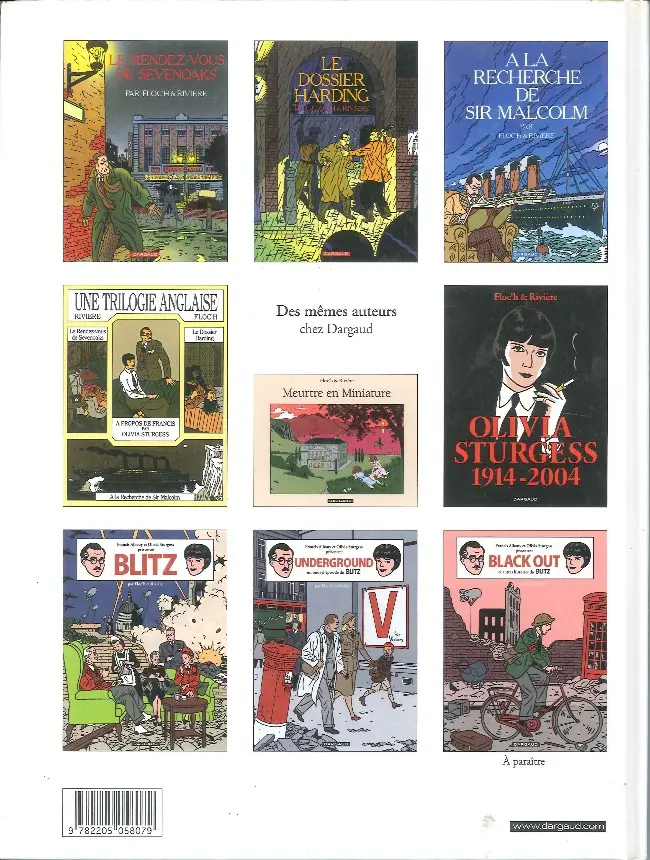 Verso de l'album Blitz Tome 1