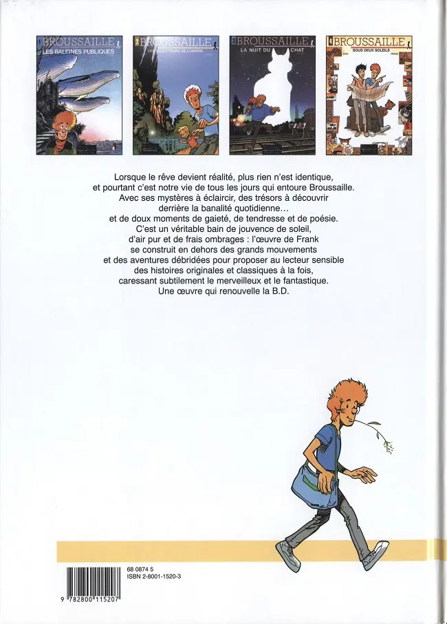 Verso de l'album Broussaille Tome 2 Les sculpteurs de Lumière