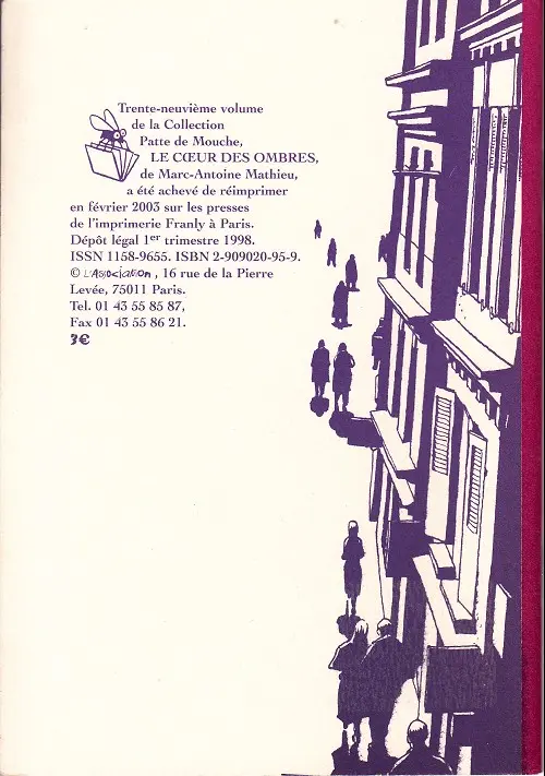 Verso de l'album Le Cœur des ombres