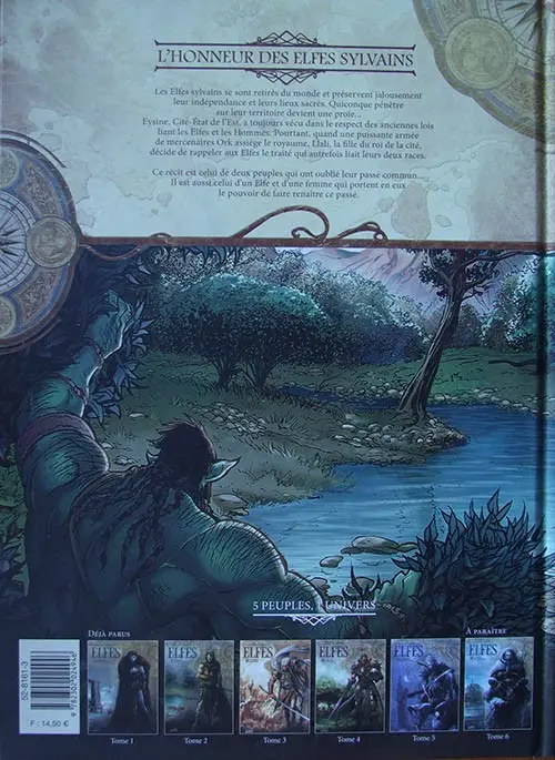 Verso de l'album Elfes Tome 2 L'Honneur des Elfes sylvains