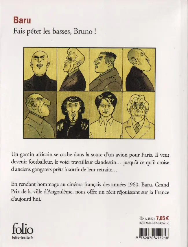 Verso de l'album Fais péter les basses, Bruno !
