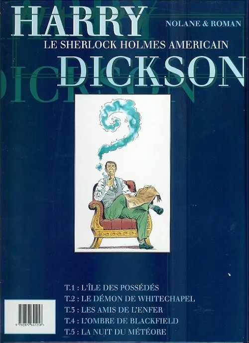 Verso de l'album Harry Dickson Tome 1 L'ile des possédés