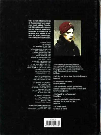 Verso de l'album Partie de chasse
