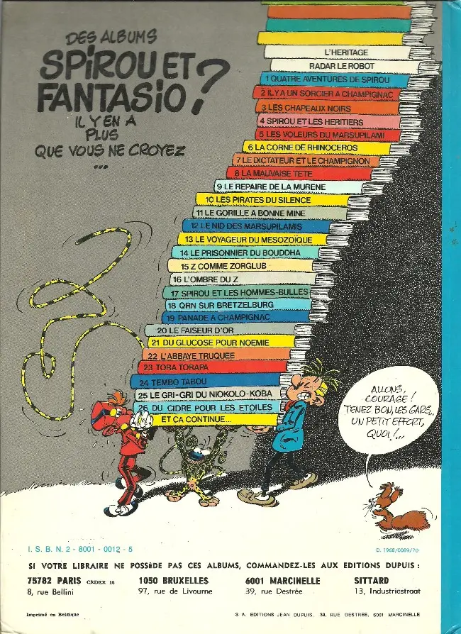 Verso de l'album Spirou et Fantasio Tome 10 Les pirates du silence