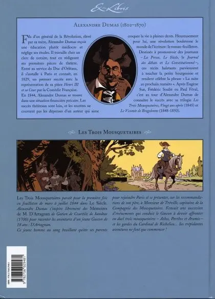 Verso de l'album Les Trois Mousquetaires Volume 3