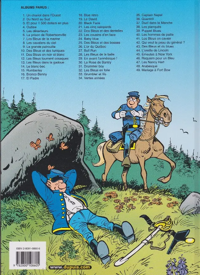 Verso de l'album Les Tuniques Bleues Tome 3 Et pour quinze cents dollars en plus