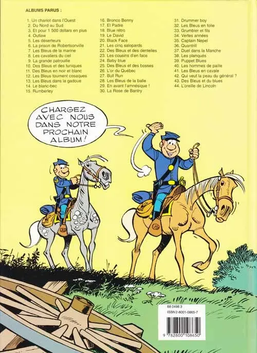 Verso de l'album Les Tuniques Bleues Tome 8 Les cavaliers du ciel