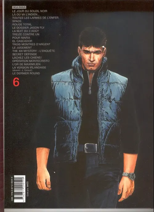 Verso de l'album XIII Tome 6 Le dossier Jason Fly