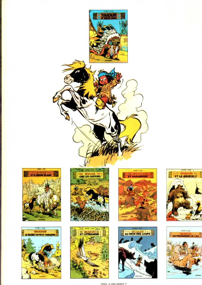 Verso de l'album Yakari Tome 7 Yakari et l'étranger