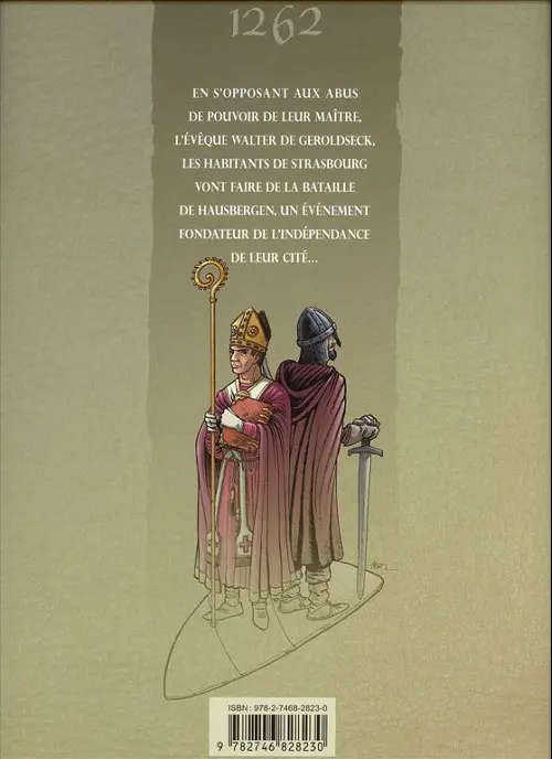 Verso de l'album La Bataille de Hausbergen 1262 Strasbourg - Naissance d'une ville libre
