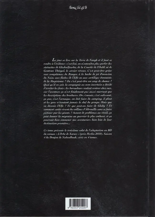 Verso de l'album Le Donjon de Naheulbeuk Tome 12 Quatrième saison, partie 3