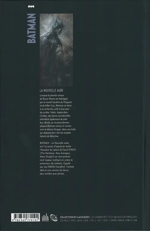 Verso de l'album Batman : La Nouvelle Aube La Nouvelle Aube