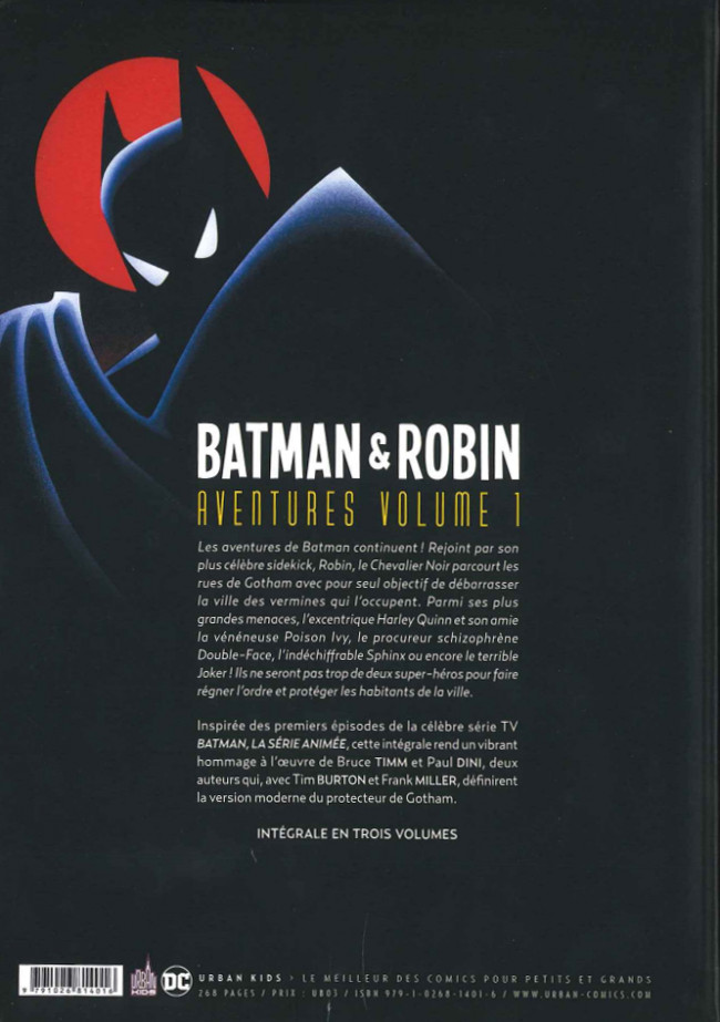 Verso de l'album Batman & Robin - Aventures Volume 1