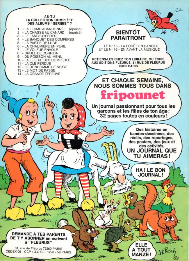 Verso de l'album Sylvain et Sylvette Tome 14 La grande épreuve