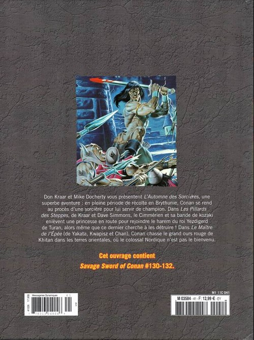 Verso de l'album The Savage Sword of Conan - La Collection Tome 41 L'automne des sorcières