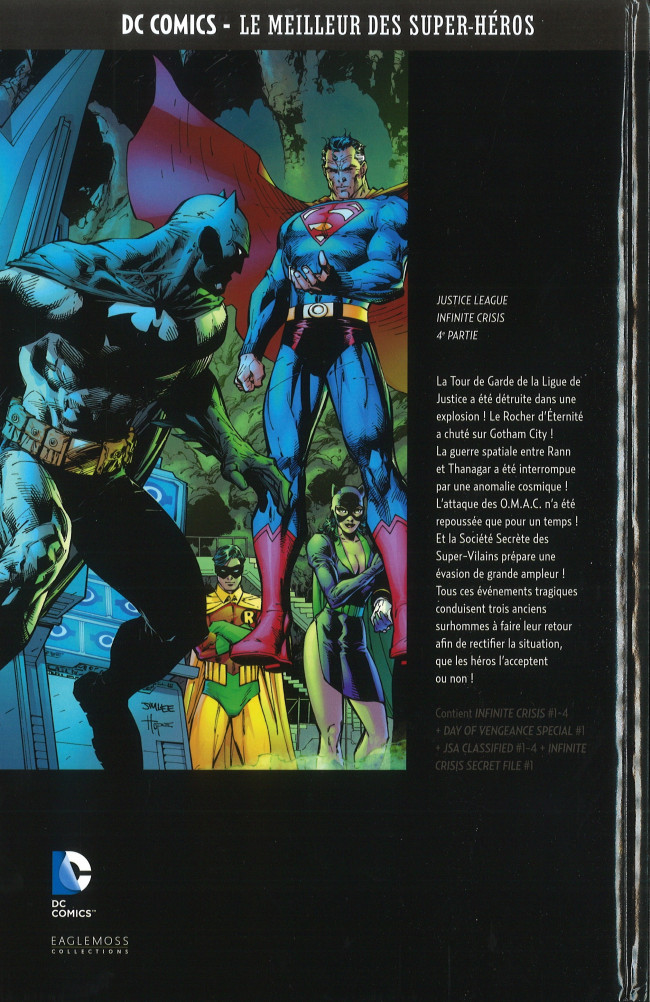 Verso de l'album DC Comics - Le Meilleur des Super-Héros Hors-série Volume 11 Justice League - Infinite Crisis - 4e Partie