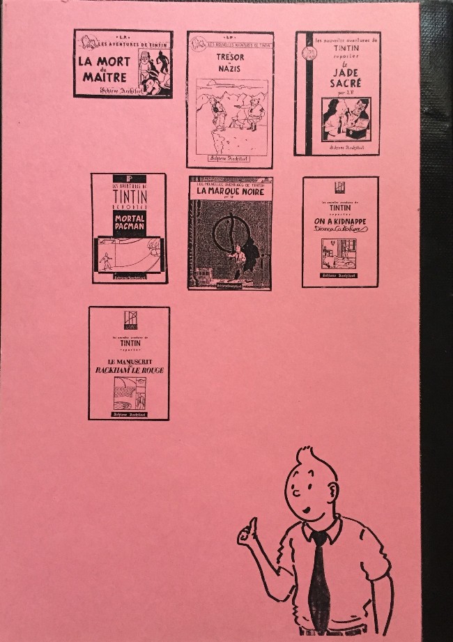 Verso de l'album Tintin On a kidnappé Bianca Castafiore
