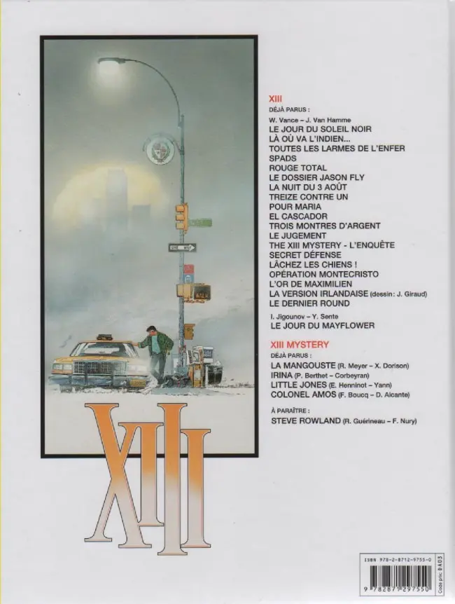 Verso de l'album XIII Tome 17 L'or de Maximilien