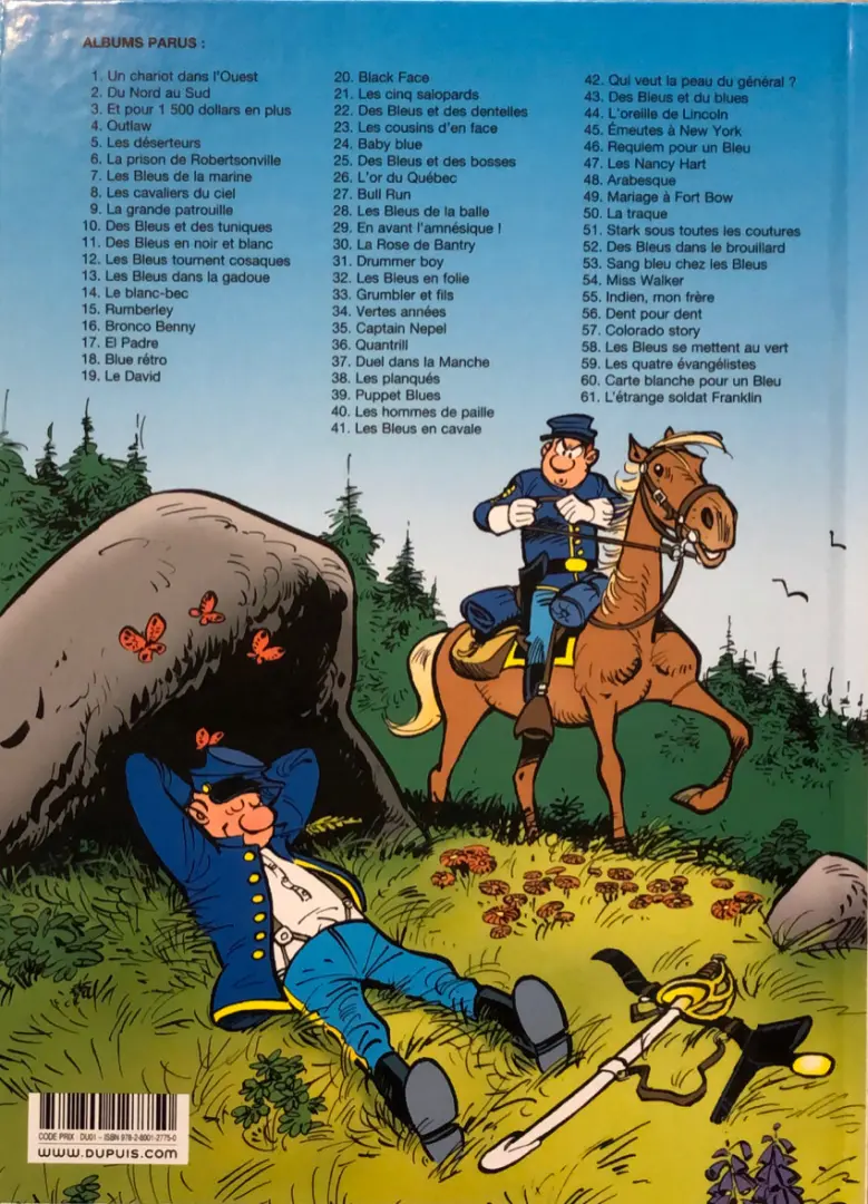Verso de l'album Les Tuniques Bleues Tome 42 Qui veut la peau du Général ?