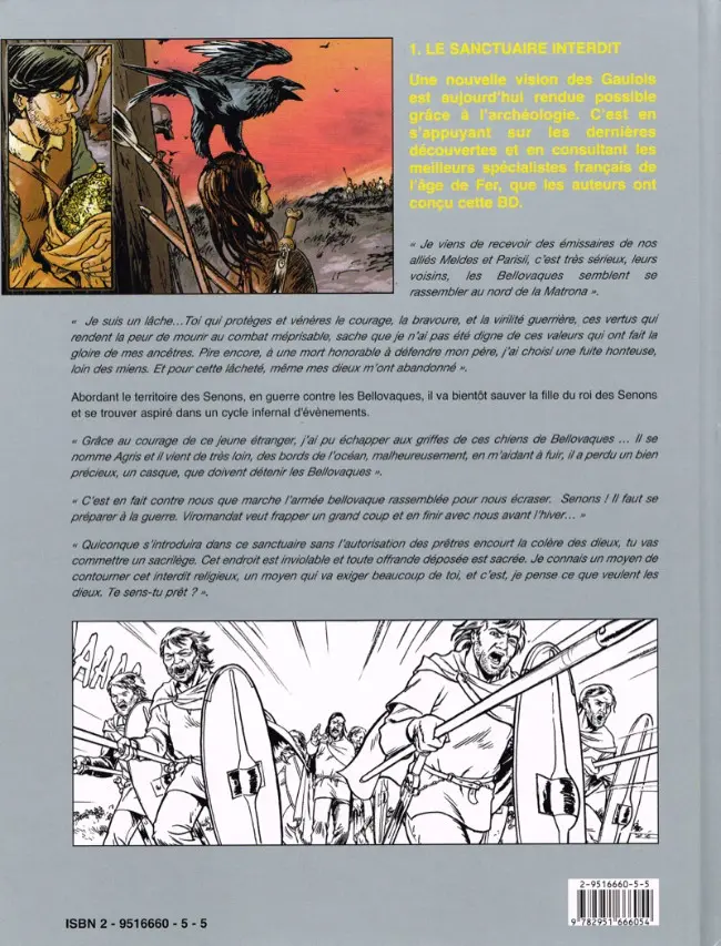 Verso de l'album Le Casque d'Agris Tome 1 Le sanctuaire interdit