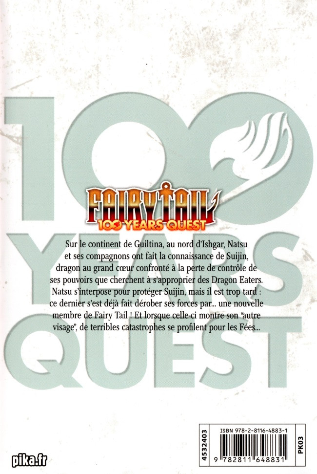 Verso de l'album Fairy Tail - 100 Years Quest 2