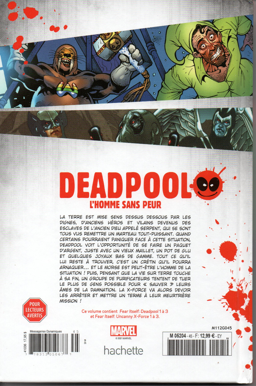 Verso de l'album Deadpool - La collection qui tue Tome 44 L'homme sans peur
