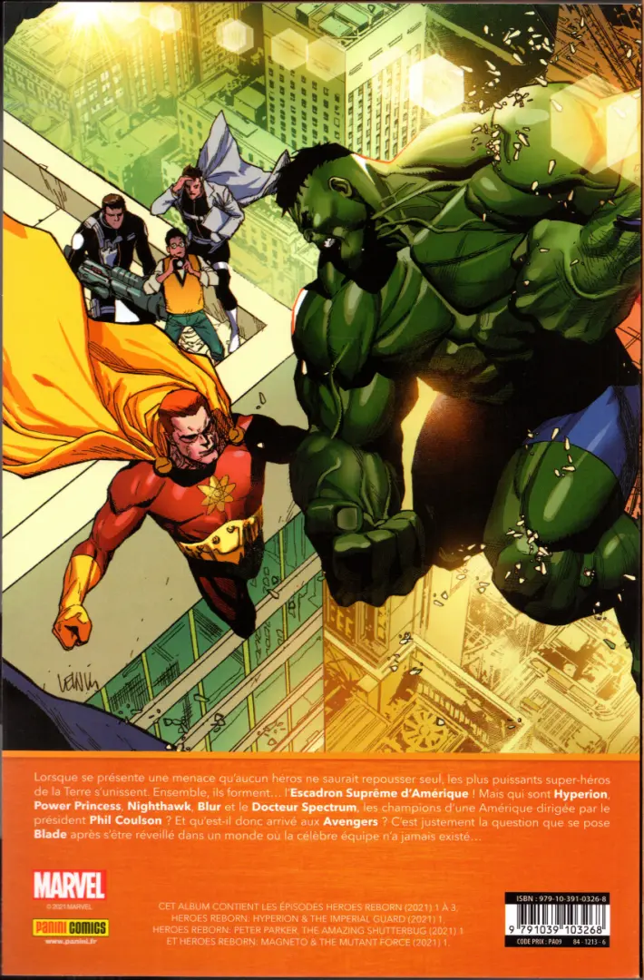 Verso de l'album Heroes Reborn Volume 1/3