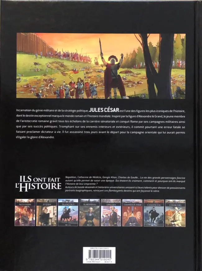 Verso de l'album Ils ont fait l'Histoire Tome 23 César
