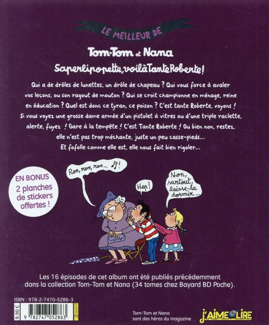 Verso de l'album Le meilleur de Tom-Tom et Nana Tome 5 Saperlipopette, voilàa Tante Roberte !