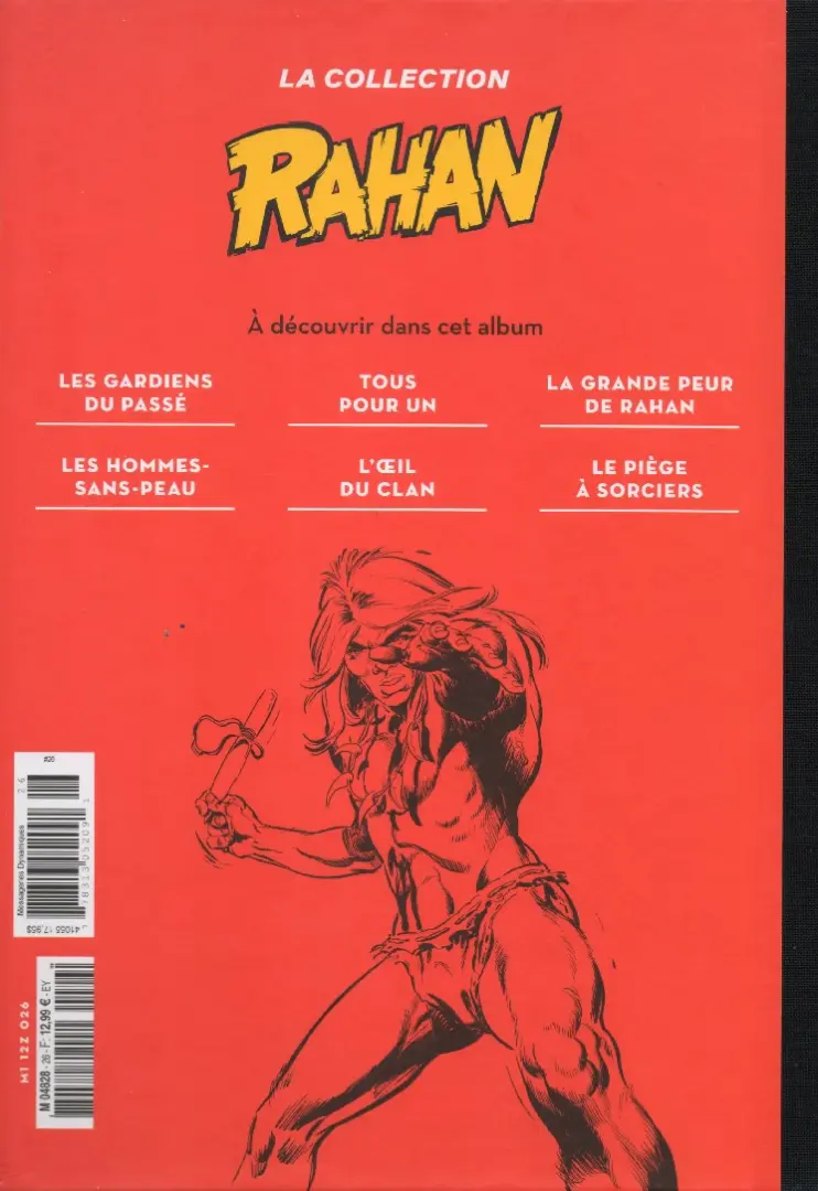Verso de l'album Rahan La Collection (Hachette) Tome 26