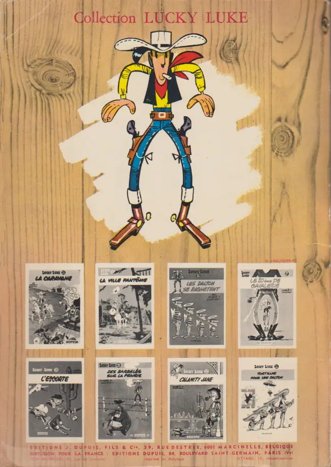 Verso de l'album Lucky Luke Tome 11 Lucky Luke contre Joss Jamon
