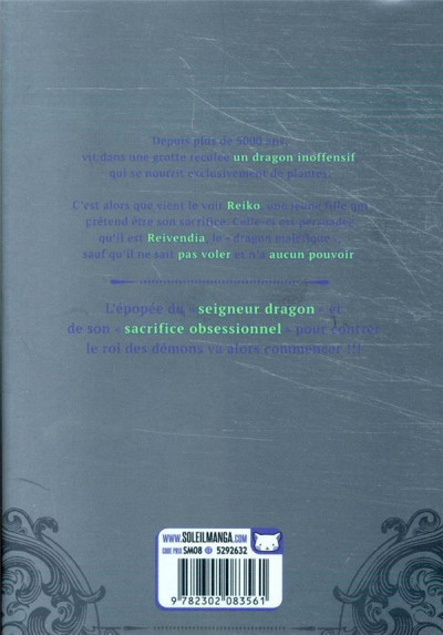 Verso de l'album Le puissant dragon Vegan 1