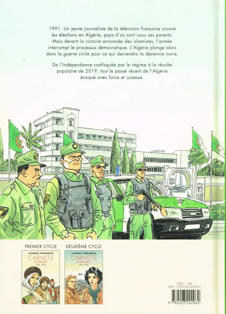 Verso de l'album Carnets d'Orient Tome 11 Suites algériennes - 1962-2019 - Première partie