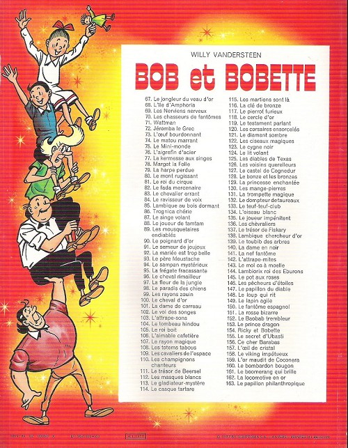 Verso de l'album Bob et Bobette Tome 43 L'œuf bourdonnant