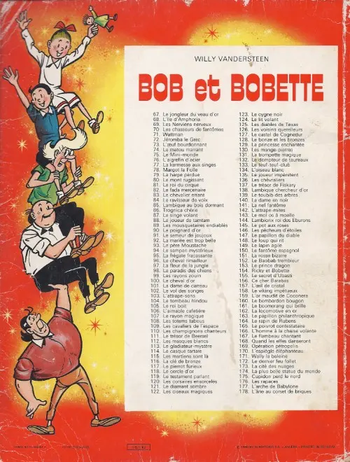 Verso de l'album Bob et Bobette Tome 136 Les chèvraliers