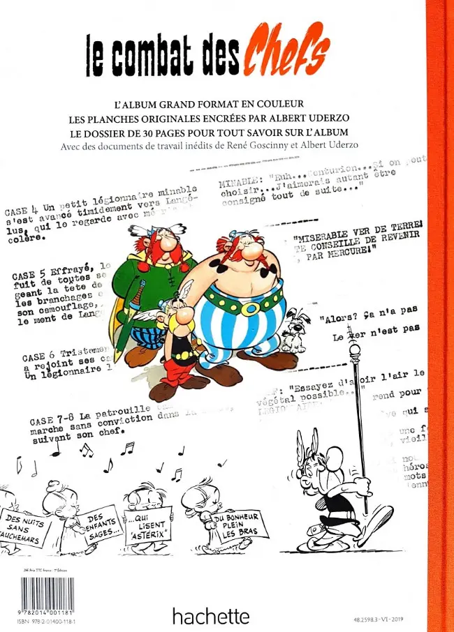 Verso de l'album Astérix Tome 7 Le combat des Chefs
