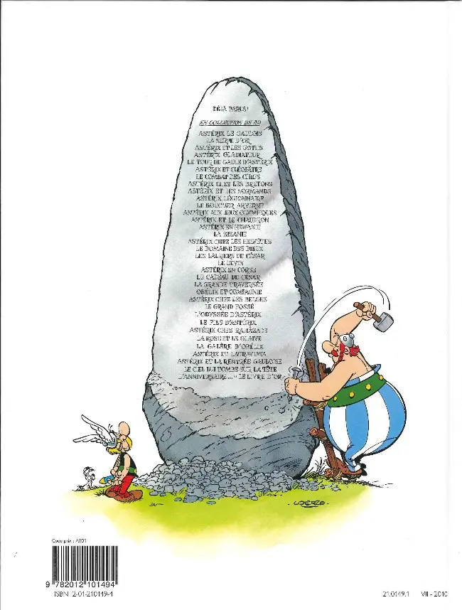 Verso de l'album Astérix Tome 17 Le domaine des Dieux