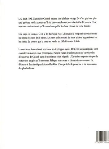 Verso de l'album Christophe Colomb