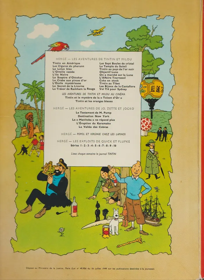 Verso de l'album Tintin Tome 19 Coke en stock