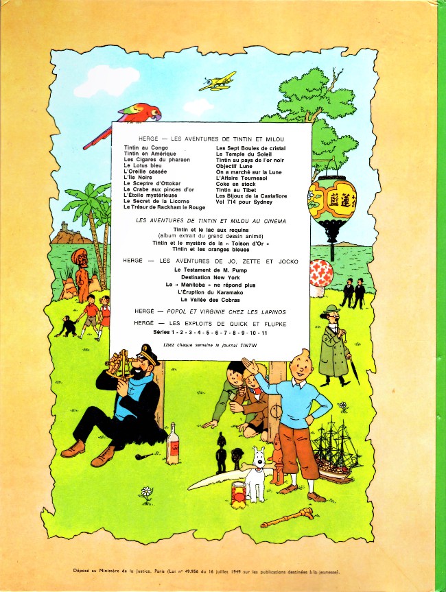 Verso de l'album Tintin Tome 17 On a marché sur la Lune