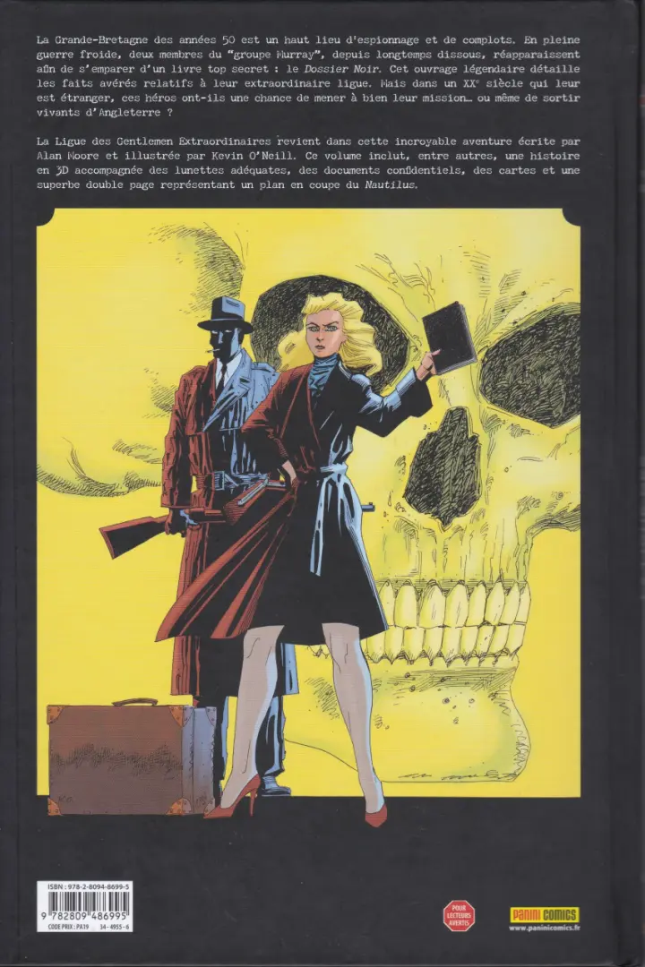 Verso de l'album La Ligue des Gentlemen Extraordinaires Volume 5 Le Dossier Noir
