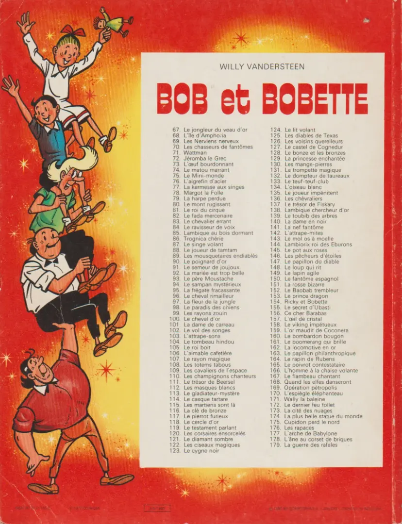 Verso de l'album Bob et Bobette Tome 166 L'homme à la chaise volante