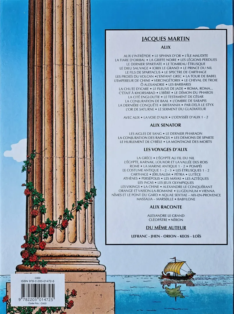 Verso de l'album Alix Tome 27 Le démon du Pharos